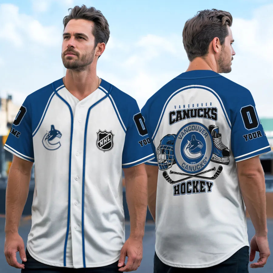 LIMITED EDITION - NEW CUSTOMIZED NHL19 VCC VANCOUVER CANUCKS BASEBALL JERSEY