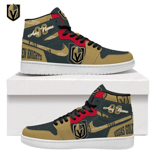 LIMITED EDITION - NEW CUSTOMIZED NHL04 VG KNIGHTS AIR JORDAN SNEAKERS