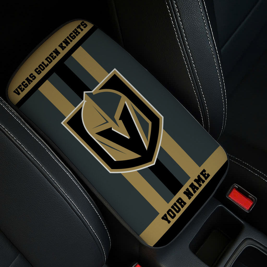LIMITED EDITION - NEW CUSTOMIZED NHL04 VGK VEGAS GOLDEN KNIGHTS CAR ARMREST PAD COVER
