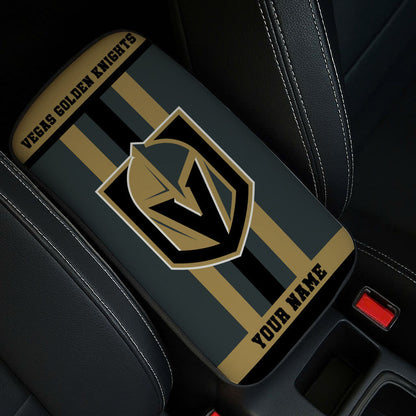 LIMITED EDITION - NEW CUSTOMIZED NHL04 VGK VEGAS GOLDEN KNIGHTS CAR ARMREST PAD COVER