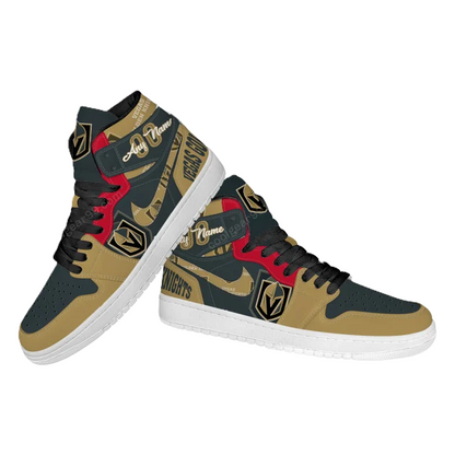 LIMITED EDITION - NEW CUSTOMIZED NHL04 VG KNIGHTS AIR JORDAN SNEAKERS