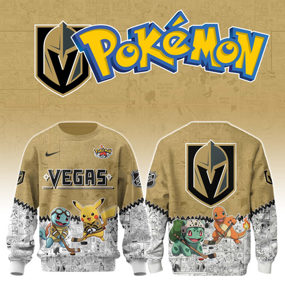 LIMITED EDITION - NEW CUSTOMIZED NHL04 VGK VEGAS GOLDEN KNIGHTS X POKÉMON T-SHIRT, SWEATSHIRT, HOODIE & ZIP HOODIE