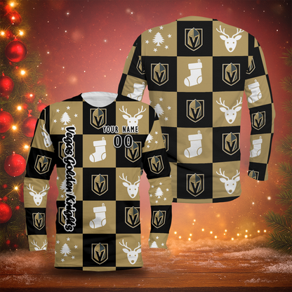 LIMITED EDITION - NEW CUSTOMIZED NHL04 VGK VEGAS GOLDEN KNIGHTS LONG SLEEVED T-SHIRT