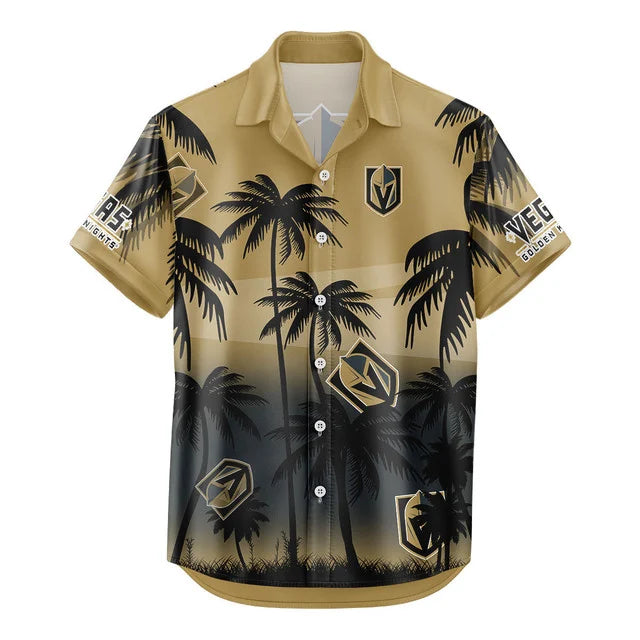 LIMITED EDITION - NEW CUSTOMIZED NHL04 VGK VEGAS GOLDEN KNIGHTS UNISEX HAWAIIAN SHIRT & SHORTS SET