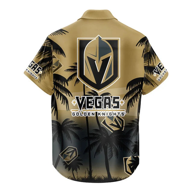 LIMITED EDITION - NEW CUSTOMIZED NHL04 VGK VEGAS GOLDEN KNIGHTS UNISEX HAWAIIAN SHIRT & SHORTS SET