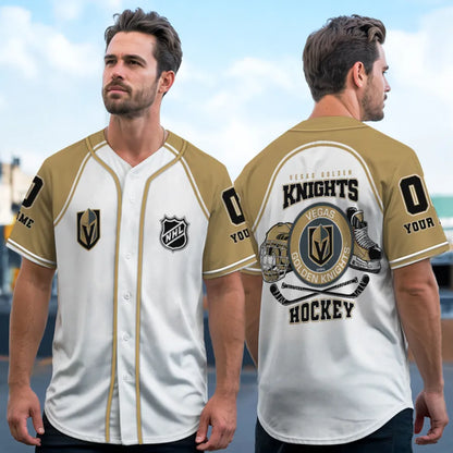 LIMITED EDITION - NEW CUSTOMIZED NHL04 VGK VEGAS GOLDEN KNIGHTS BASEBALL JERSEY