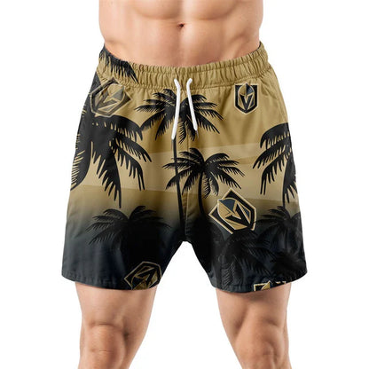 LIMITED EDITION - NEW CUSTOMIZED NHL04 VGK VEGAS GOLDEN KNIGHTS UNISEX HAWAIIAN SHIRT & SHORTS SET