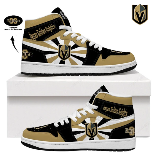 LIMITED EDITION - NEW CUSTOMIZED NHL04 VG KNIGHTS AIR JORDAN SNEAKERS