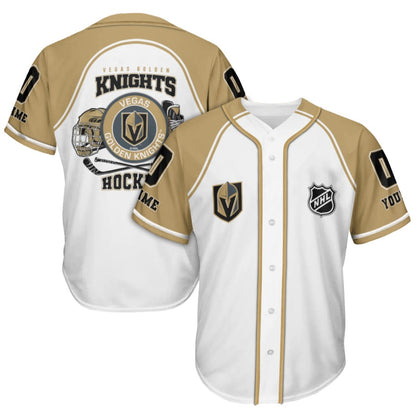 LIMITED EDITION - NEW CUSTOMIZED NHL04 VGK VEGAS GOLDEN KNIGHTS BASEBALL JERSEY