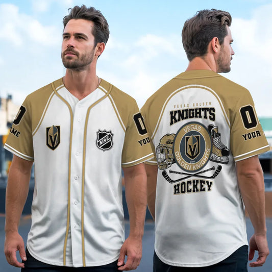 LIMITED EDITION - NEW CUSTOMIZED NHL04 VGK VEGAS GOLDEN KNIGHTS BASEBALL JERSEY