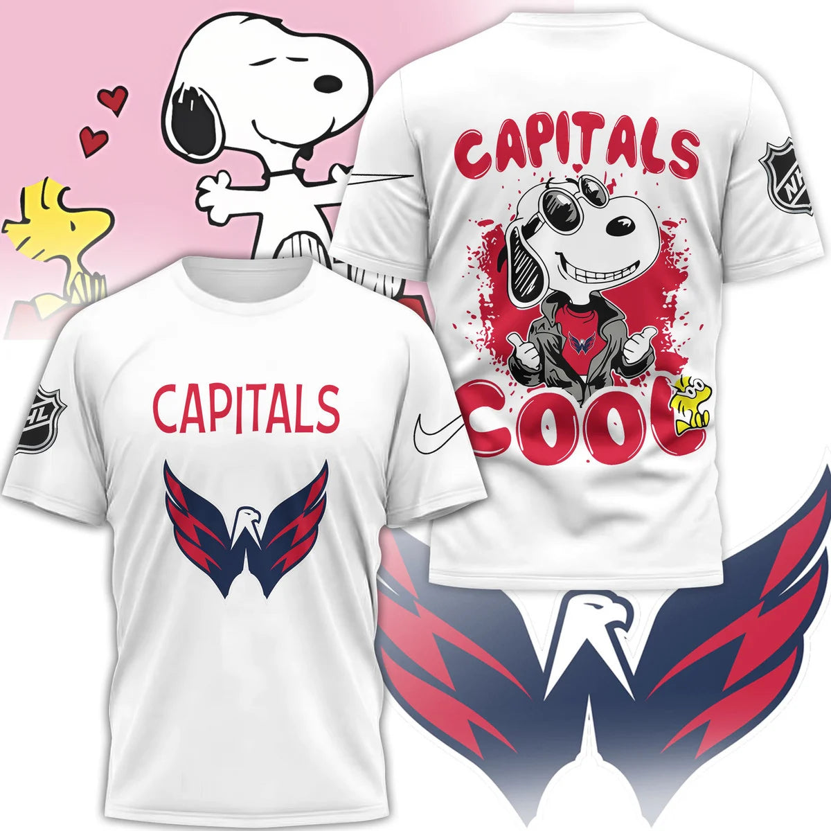 LIMITED EDITION - NEW CUSTOMIZED NHL10 WCP WASHINGTON CAPITALS X SNOOPY T-SHIRT, SWEATSHIRT, HOODIE & ZIP HOODIE