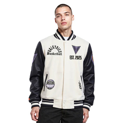 LIMITED EDITION - NEW CUSTOMIZED WNBA05 GSV GS VALKYRIES BASEBALL JACKET, SATIN VARSITY JACKET 07