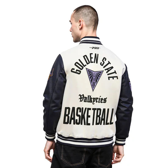 LIMITED EDITION - NEW CUSTOMIZED WNBA05 GSV GS VALKYRIES BASEBALL JACKET, SATIN VARSITY JACKET 07