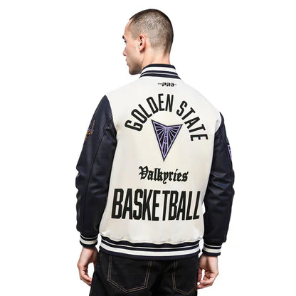LIMITED EDITION - NEW CUSTOMIZED WNBA05 GSV GS VALKYRIES BASEBALL JACKET, SATIN VARSITY JACKET 07