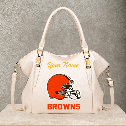 LIMITED EDITION - NEW CUSTOMIZED NFL29 CLB CLEVELAND BROWNS SHOULDER HANDBAG
