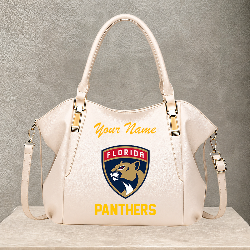 LIMITED EDITION - NEW CUSTOMIZED NHL01 FPT FLORIDA PANTHERS SHOULDER HANDBAG