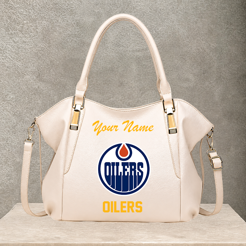 LIMITED EDITION - NEW CUSTOMIZED NHL03 EMO EDMONTON OILERS SHOULDER HANDBAG