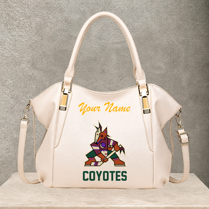LIMITED EDITION - NEW CUSTOMIZED NHL30 AZC ARIZONA COYOTES SHOULDER HANDBAG
