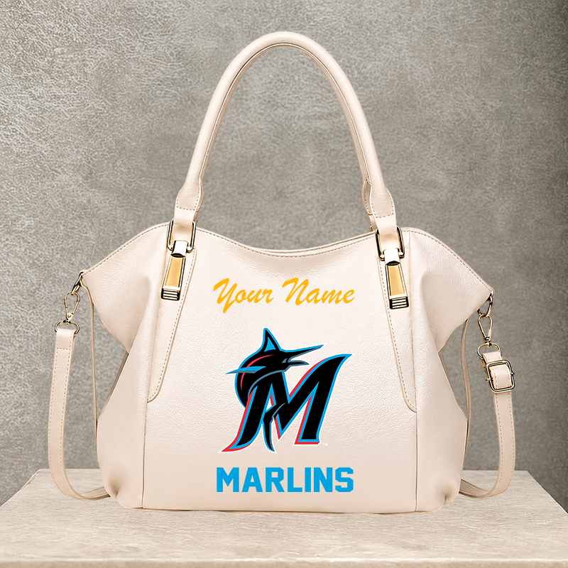 LIMITED EDITION - NEW CUSTOMIZED MLB20 MMS MIAMI MARLINS SHOULDER HANDBAG