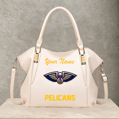 LIMITED EDITION - NEW CUSTOMIZED NBA30 NOP NEW ORLEANS PELICANS SHOULDER HANDBAG