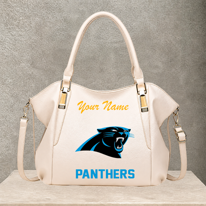LIMITED EDITION - NEW CUSTOMIZED NFL23 CLP CAROLINA PANTHERS SHOULDER HANDBAG