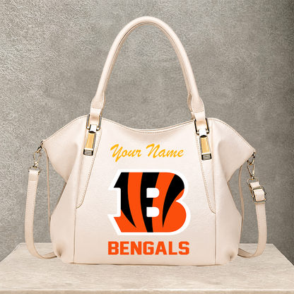 LIMITED EDITION - NEW CUSTOMIZED NFL16 CCB CINCINNATI BENGALS SHOULDER HANDBAG