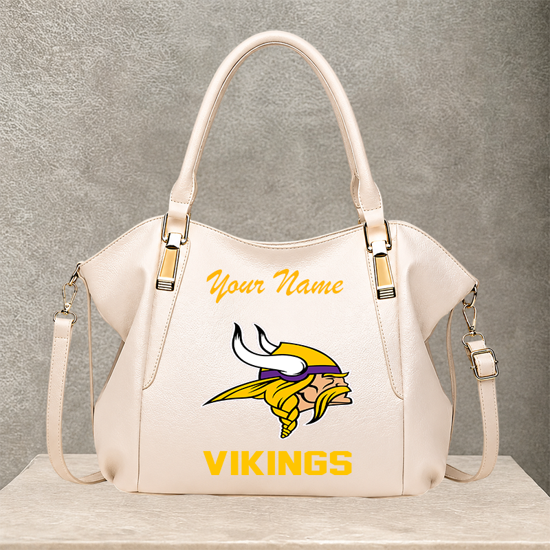 LIMITED EDITION - NEW CUSTOMIZED NFL05 MVK MINNESOTA VIKINGS SHOULDER HANDBAG