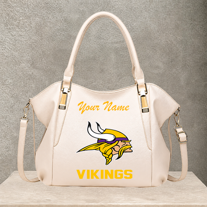 LIMITED EDITION - NEW CUSTOMIZED NFL05 MVK MINNESOTA VIKINGS SHOULDER HANDBAG