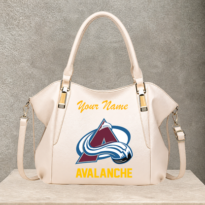LIMITED EDITION - NEW CUSTOMIZED NHL05 CAL COLORADO AVALANCHE SHOULDER HANDBAG