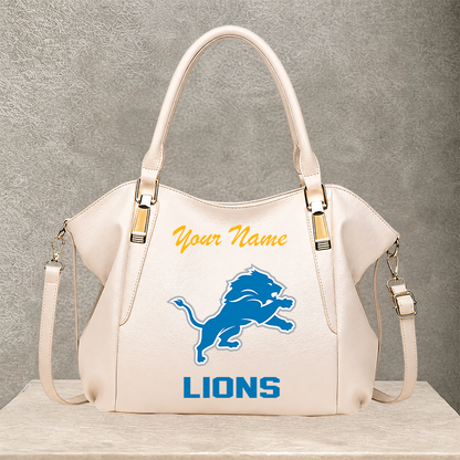 LIMITED EDITION - NEW CUSTOMIZED NFL04 DTL DETROIT LIONS SHOULDER HANDBAG