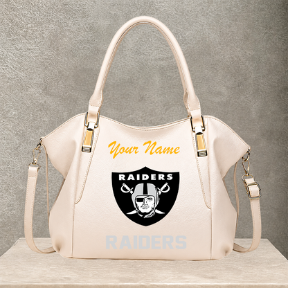 LIMITED EDITION - NEW CUSTOMIZED NFL07 LVR LAS VEGAS RAIDERS SHOULDER HANDBAG