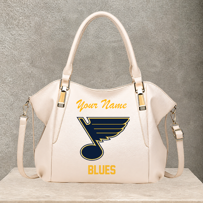 LIMITED EDITION - NEW CUSTOMIZED NHL14 SLB ST. LOUIS BLUES SHOULDER HANDBAG