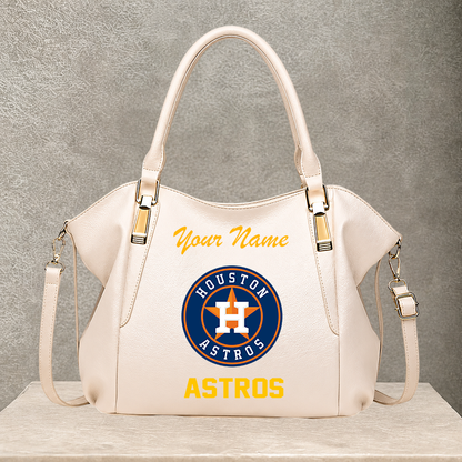 LIMITED EDITION - NEW CUSTOMIZED MLB10 HAS HOUSTON ASTROS SHOULDER HANDBAG