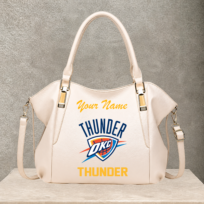 LIMITED EDITION - NEW CUSTOMIZED NBA01 OCT OKLAHOMA CITY THUNDER SHOULDER HANDBAG