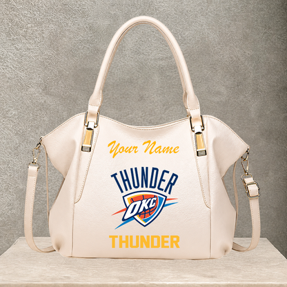 LIMITED EDITION - NEW CUSTOMIZED NBA01 OCT OKLAHOMA CITY THUNDER SHOULDER HANDBAG