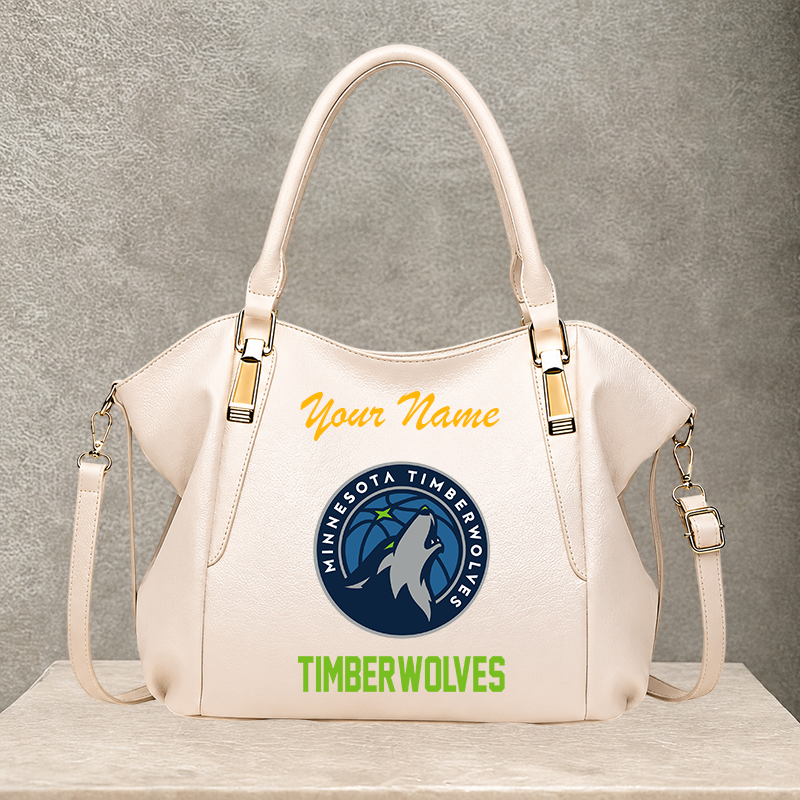 LIMITED EDITION - NEW CUSTOMIZED NBA05 MTW MINNESOTA TIMBERWOLVES SHOULDER HANDBAG