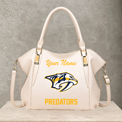 LIMITED EDITION - NEW CUSTOMIZED NHL31 NVP NASHVILLE PREDATORS SHOULDER HANDBAG