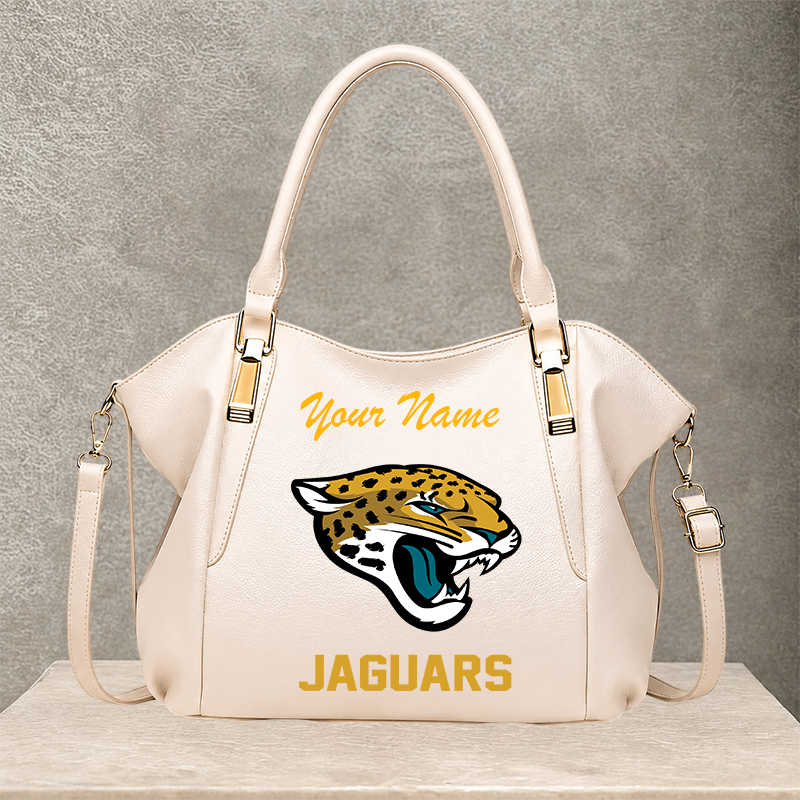 LIMITED EDITION - NEW CUSTOMIZED NFL30 JSJ JACKSONVILLE JAGUARS SHOULDER HANDBAG