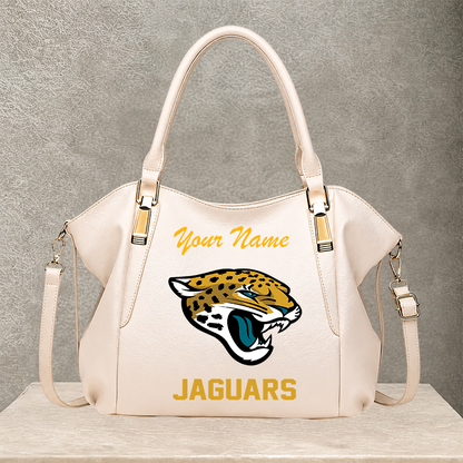 LIMITED EDITION - NEW CUSTOMIZED NFL30 JSJ JACKSONVILLE JAGUARS SHOULDER HANDBAG
