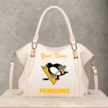 LIMITED EDITION - NEW CUSTOMIZED NHL26 PBP PITTSBURGH PENGUINS SHOULDER HANDBAG