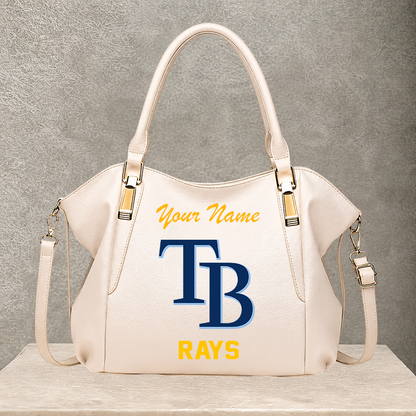 LIMITED EDITION - NEW CUSTOMIZED MLB21 TBR TAMPA BAY RAYS SHOULDER HANDBAG