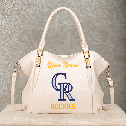 LIMITED EDITION - NEW CUSTOMIZED MLB30 COR COLORADO ROCKIES SHOULDER HANDBAG