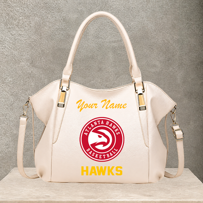 LIMITED EDITION - NEW CUSTOMIZED NBA17 AHA ATLANTA HAWKS SHOULDER HANDBAG
