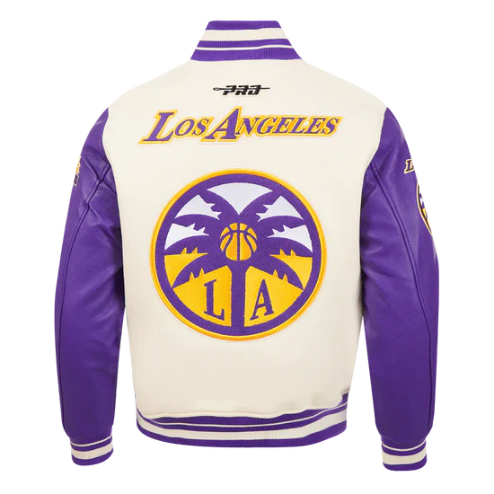 LIMITED EDITION - NEW CUSTOMIZED WNBA08 LAS LA SPARKS BASEBALL JACKET, SATIN VARSITY JACKET 01