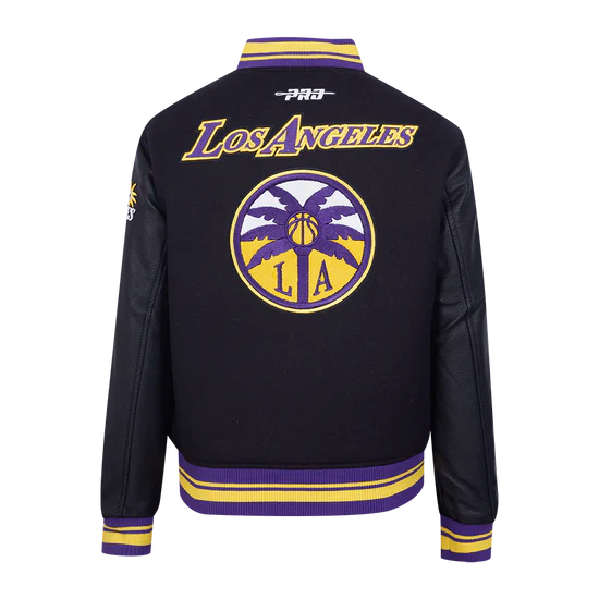 LIMITED EDITION - NEW CUSTOMIZED WNBA08 LAS LA SPARKS BASEBALL JACKET, SATIN VARSITY JACKET 03