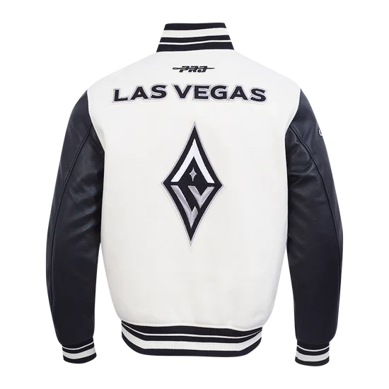 LIMITED EDITION - NEW CUSTOMIZED WNBA07 LVA LV ACES BASEBALL JACKET, SATIN VARSITY JACKET 01