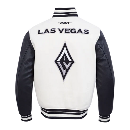 LIMITED EDITION - NEW CUSTOMIZED WNBA07 LVA LV ACES BASEBALL JACKET, SATIN VARSITY JACKET 01