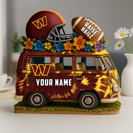 LIMITED EDITION - NEW CUSTOMIZED NFL12 WTC WASHINGTON COMMANDERS BUS ACRYLIC BLOCK