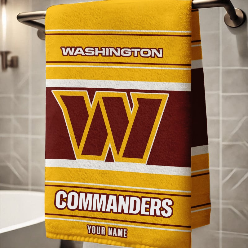 LIMITED EDITION - NEW CUSTOMIZED NFL12 WTC WASHINGTON COMMANDERS BEACH & BATH TOWEL (KIDS & ADULTS)