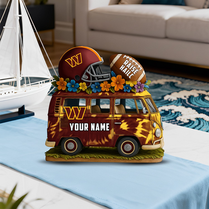 LIMITED EDITION - NEW CUSTOMIZED NFL12 WTC WASHINGTON COMMANDERS BUS ACRYLIC BLOCK